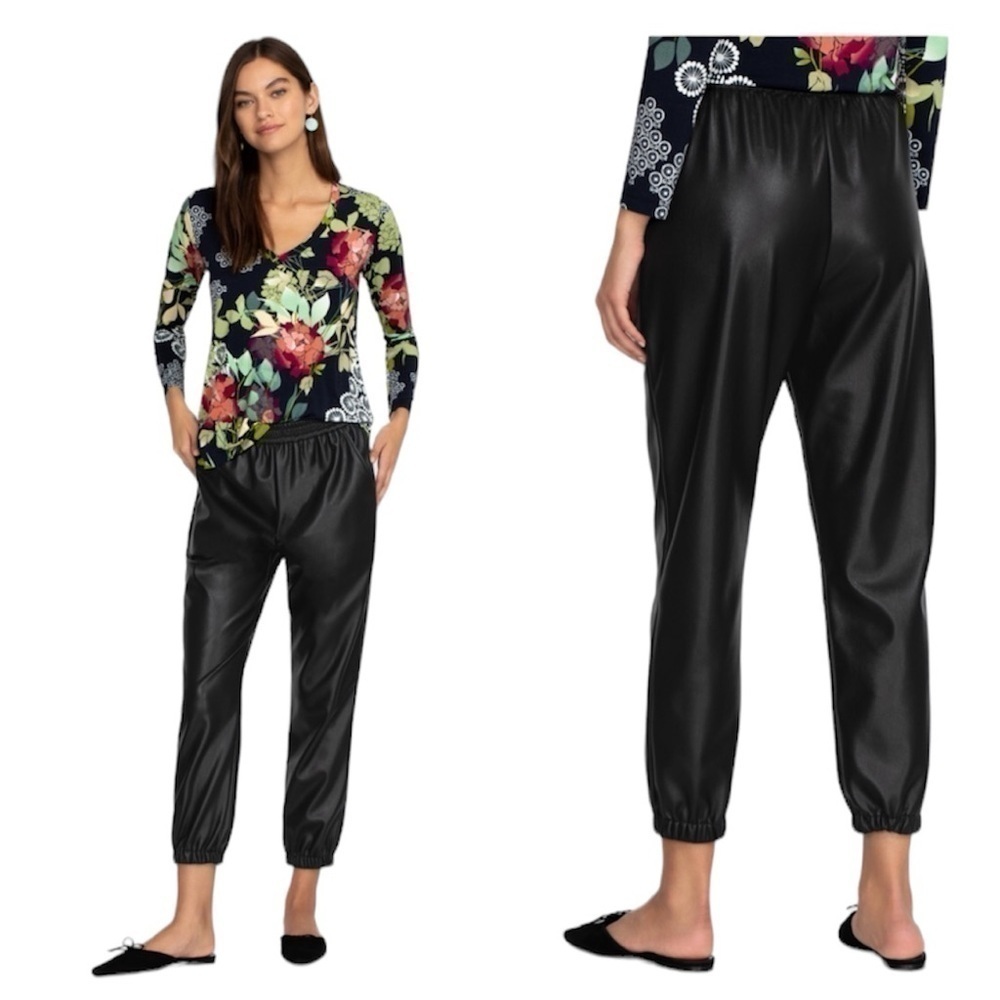 Johnny Was VEGAN LEATHER JOGGER